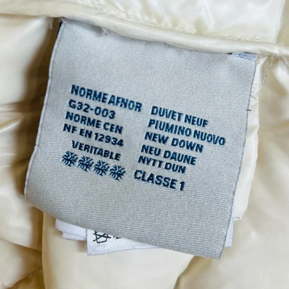 Sale🔥Moncler Armco Giubbotto Down Puffer Jacket / Vest Convertible Ivory Size 4 - Picture 10 of 13